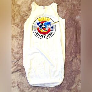 Vintage Y2K Disney Mickey Mouse International women’s full Length Cover up dress